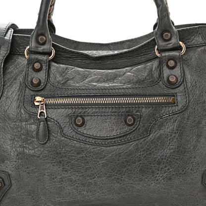 Balenciaga Agneau Giant 12 Rose Gold Hardware City Gris Tarmac Malachite 8 of 13