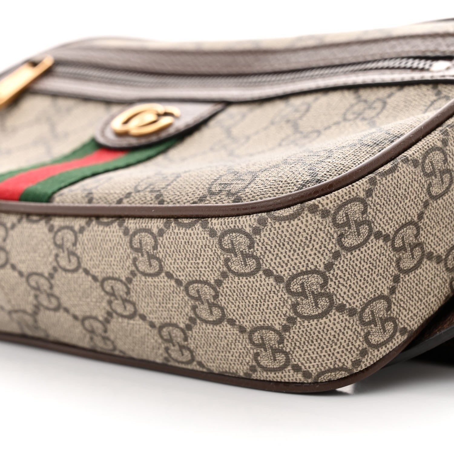 Gucci Soft GG Supreme Monogram Medium Ophidia Belt Bag Dark Brown 10 of 11