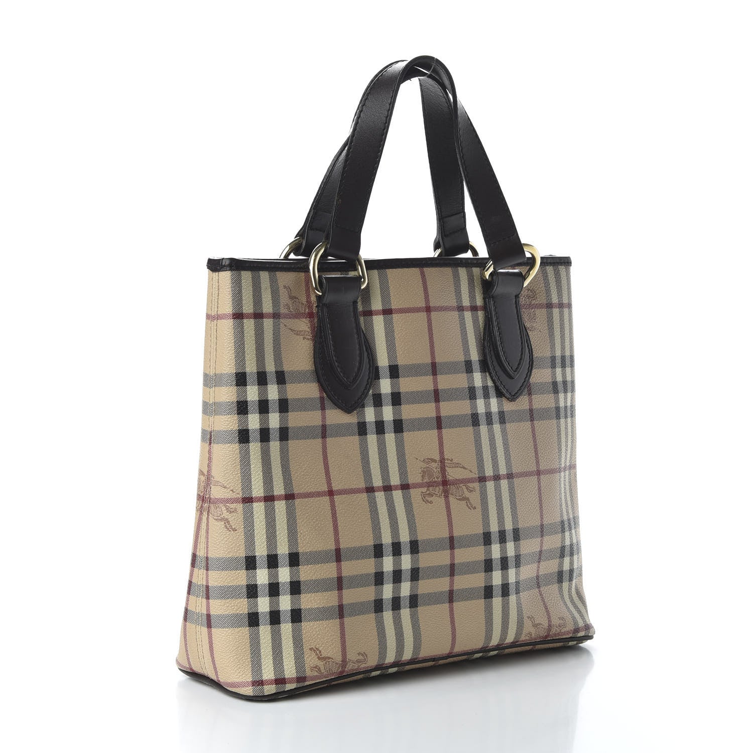 Burberry Haymarket Check Small Onslow Tote Chocolate 3 of 9