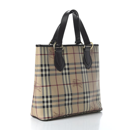 Burberry Haymarket Check Small Onslow Tote Chocolate 3 of 9