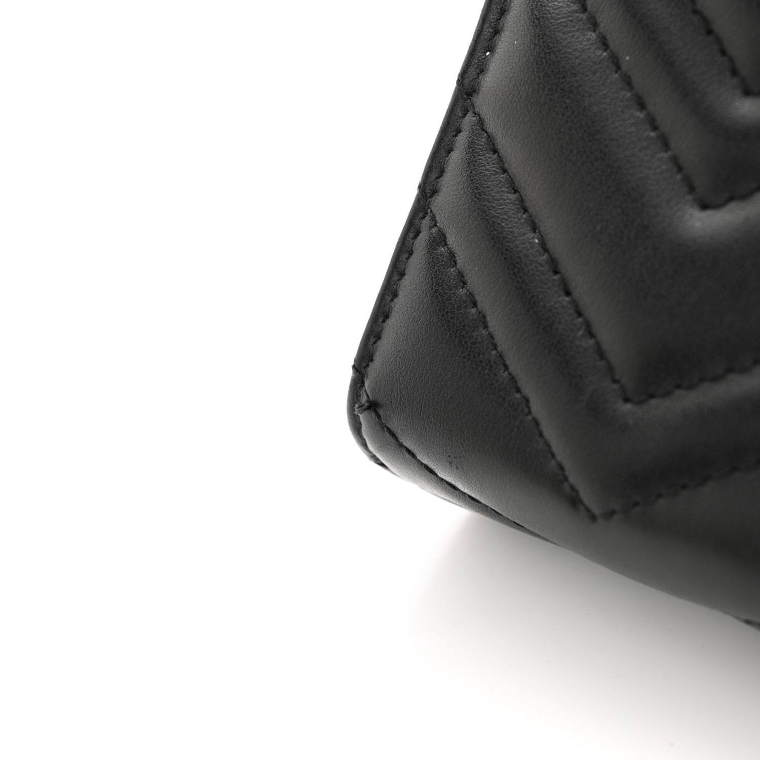 Gucci Calfskin Matelasse GG Marmont Chain Wallet Black 15 of 16