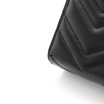 Gucci Calfskin Matelasse GG Marmont Chain Wallet Black 15 of 16