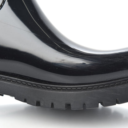 Louis Vuitton Rubber Embossed Monogram Splash Rain Boots 37 Black 8 of 8