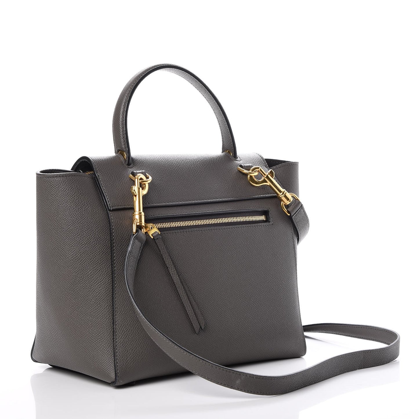 Baby Grained Calfskin Micro Belt Bag Grey