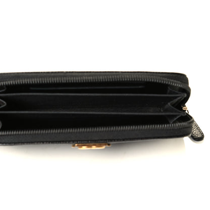 Chanel Caviar Quilted Small Boy Zip Around Wallet Black 4 of 6