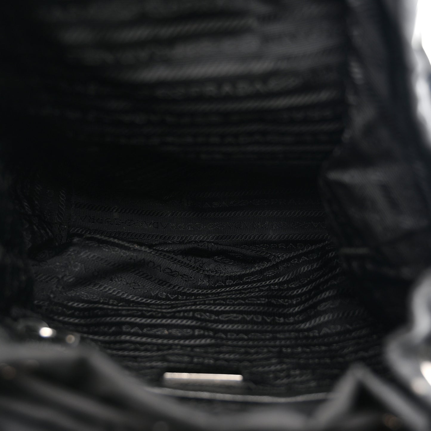 Tessuto Nylon Saffiano Small Backpack Black