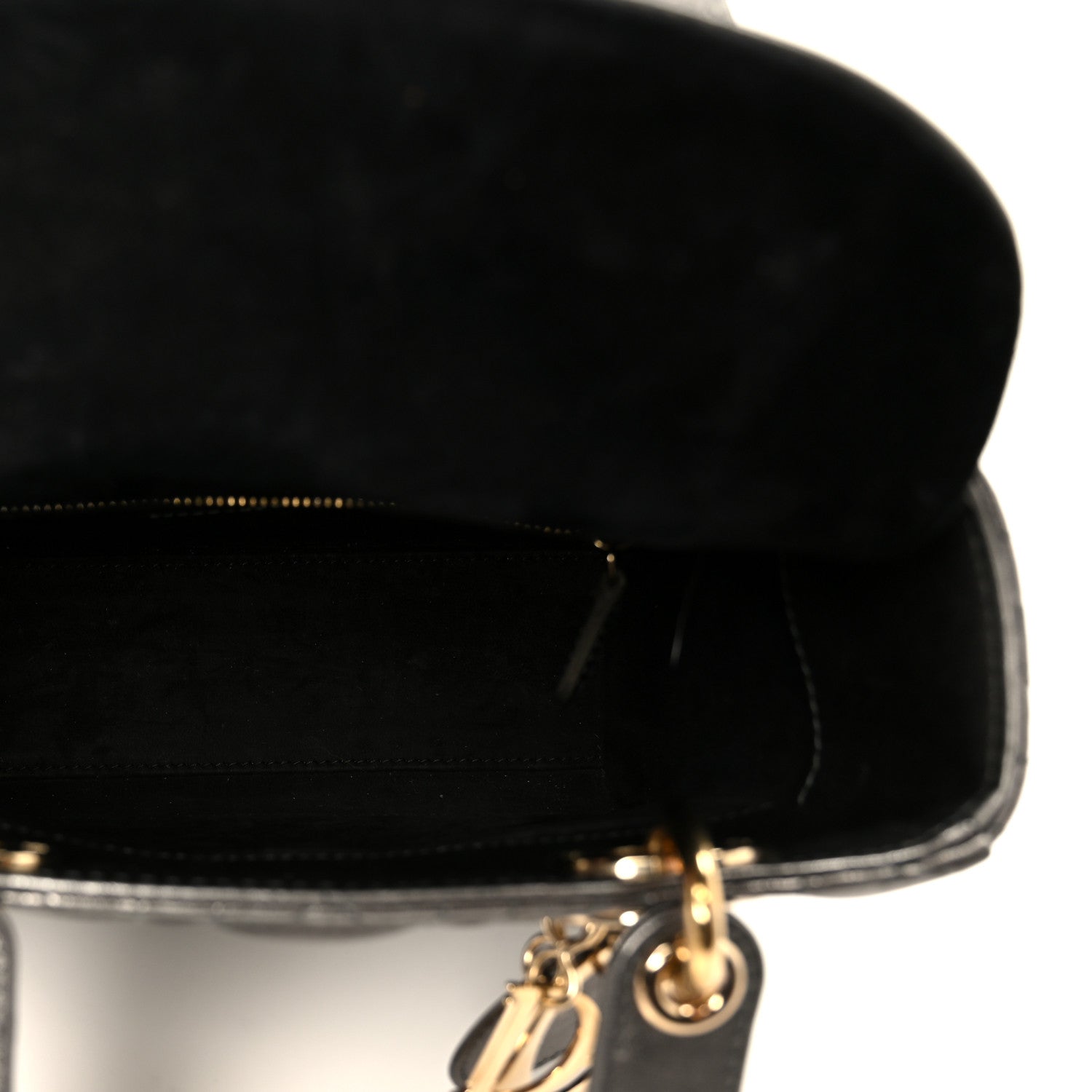 Christian Dior Metallic Lambskin Cannage Small My ABCDior Lady Dior Dark Silver 5 of 10