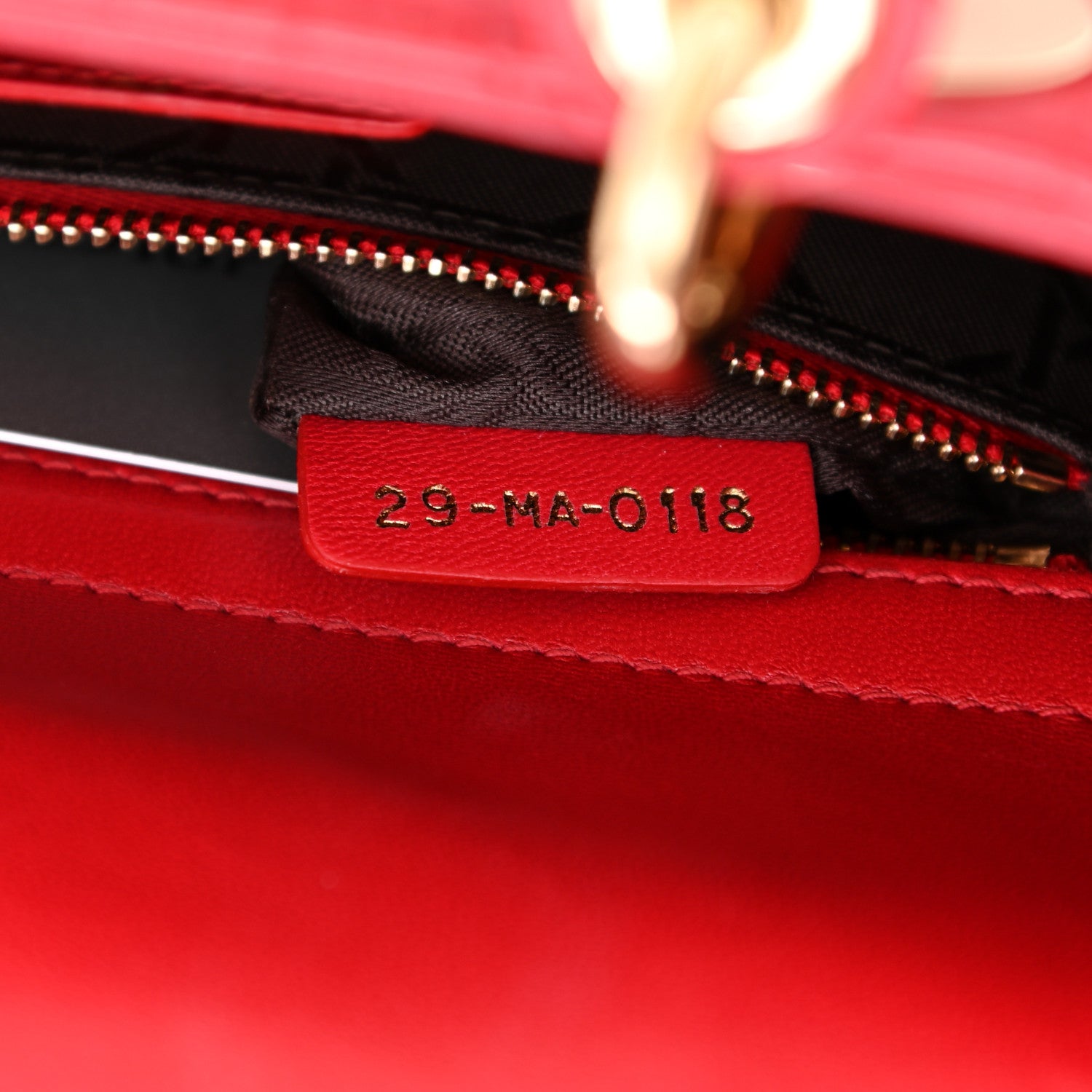 Christian Dior Lambskin Cannage Small Lucky Badges My Lady Dior Red 7 of 9