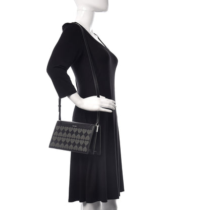 Saint Laurent Smooth Calfskin Catherine Heart Studded Satchel Black 2 of 14