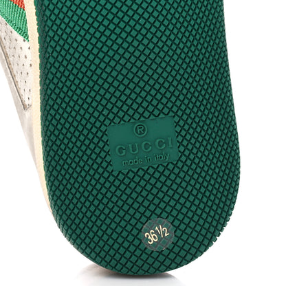 Gucci Nylon Nubuck Web Womens Screener Sneakers Mystic 36.5 Dusty Milk 6 of 10