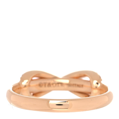 Tiffany 18K Rose Gold Diamond Infinity Ring 47 4 3 of 4