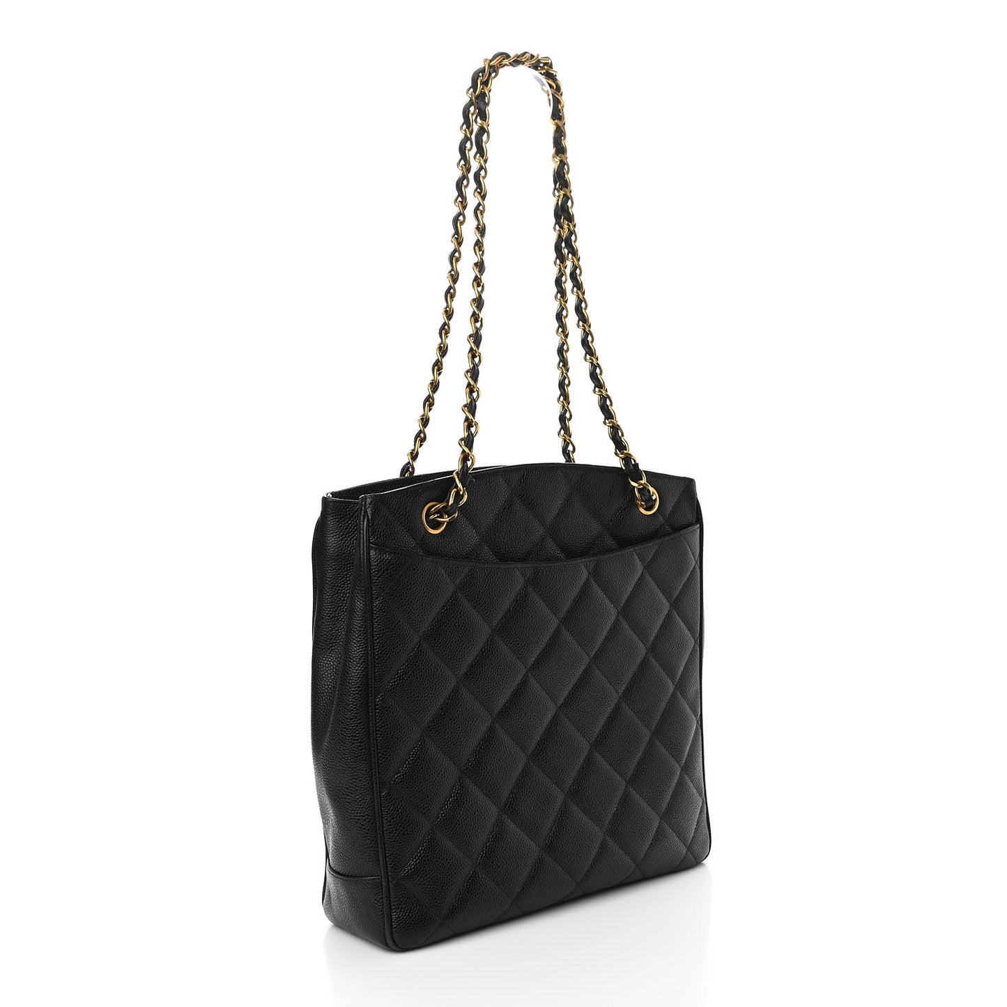 Caviar Quilted CC Shoulder Bag Black