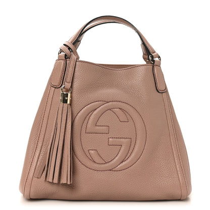 Gucci Pebbled Calfskin Small Soho Shoulder Bag Light Pink 1 of 10