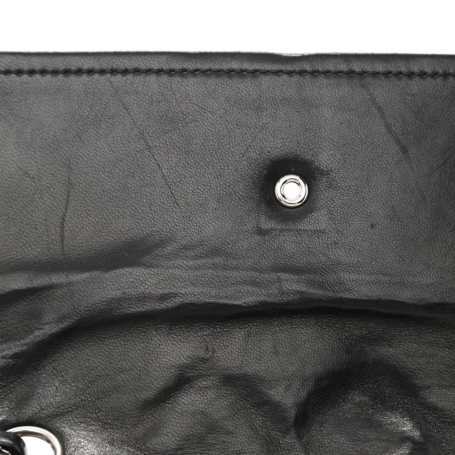 Chanel Lambskin Quilted Flap Black White 12 of 12