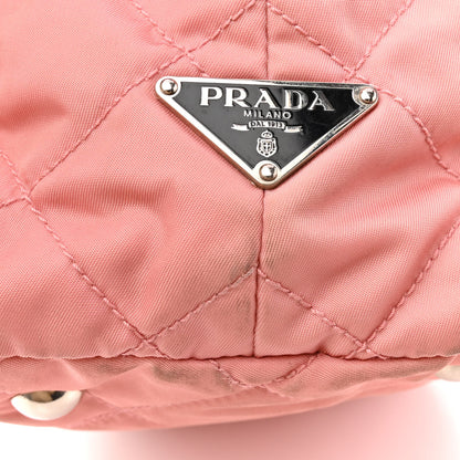 Prada Tessuto Nylon Quilted Shoulder Bag Rosa Black 15 of 17