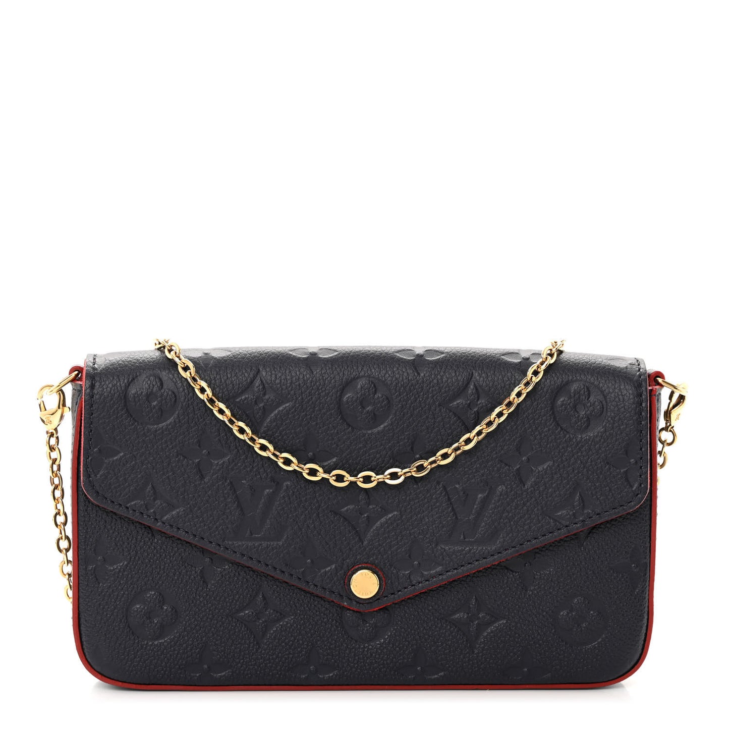 Empreinte Pochette Felicie Chain Wallet Marine Rouge