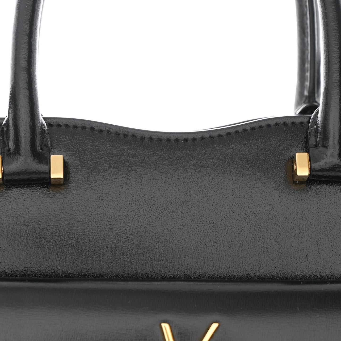 Shiny Calfskin Small Uptown Tote Black