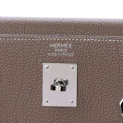 Hermes Togo Kelly Retourne 35 Etoupe 7 of 27
