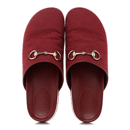 Gucci GG Supreme Monogram Womens Horsebit Slippers 41 Rosso Ancora 2 of 10