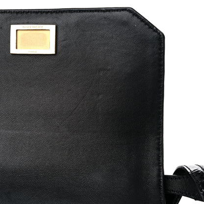 Givenchy Calfskin Crocodile Embossed Eden Mini Top Handle Black 11 of 16