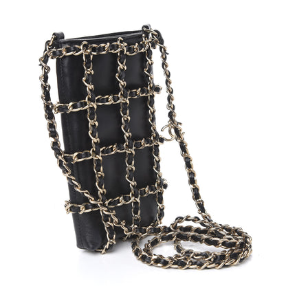 Chanel Lambskin Tech Me Out Clutch With Chain Black 2 of 11