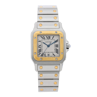 Cartier Stainless Steel 18K Yellow Gold 29mm Santos De Cartier Galbee Quartz Watch 1 of 4