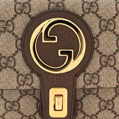 Gucci GG Supreme Monogram Textured Dollar Calfskin Blondie Belt Bag Beige Ebony New Acero 11 of 11
