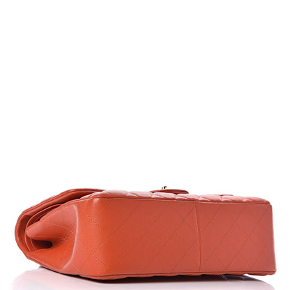 Chanel Caviar Quilted Jumbo Double Flap Orange 4 of 11