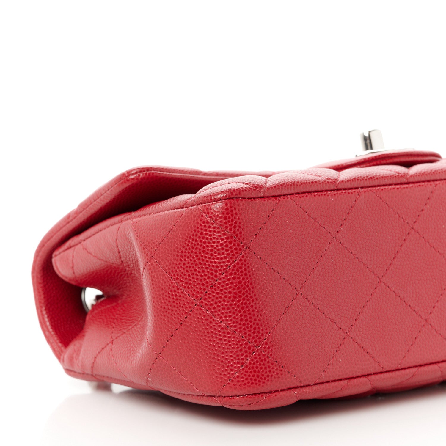 Chanel Caviar Quilted Mini Rectangular Flap Red 10 of 11