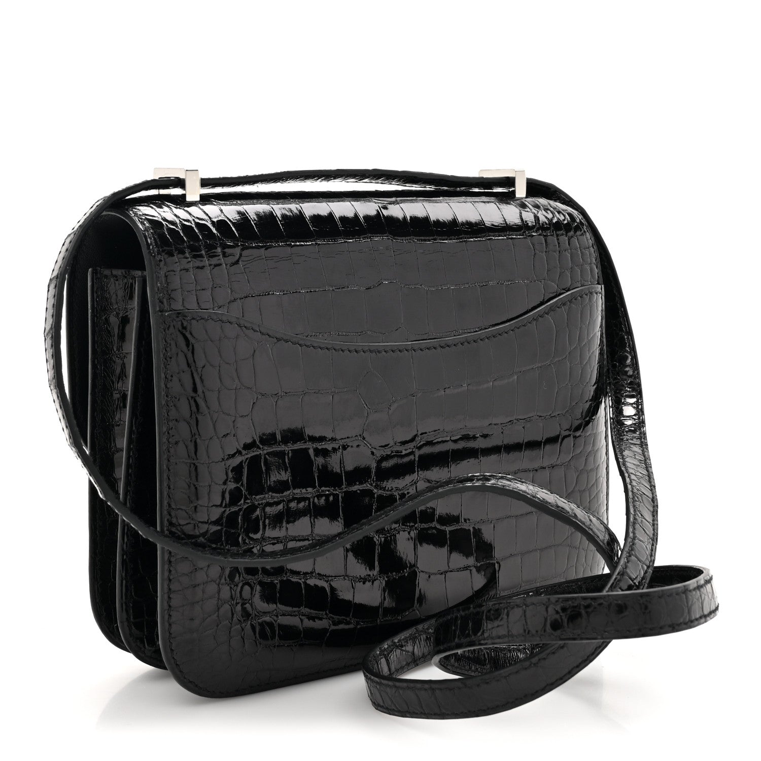Hermes Shiny Alligator Constance 18 Black 3 of 11