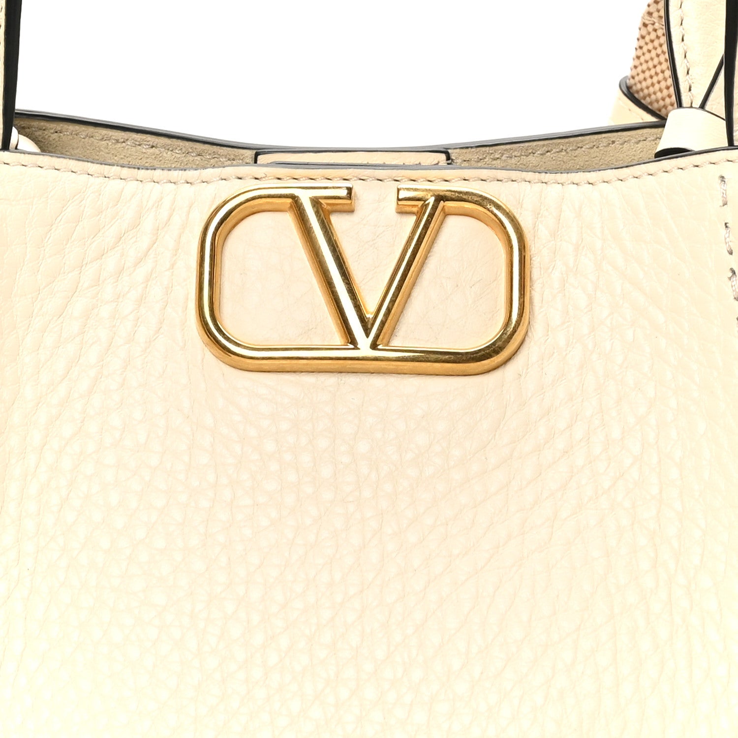 Valentino Garavani Soft Grainy Calfskin Alltime Small Handbag Ivory 7 of 9