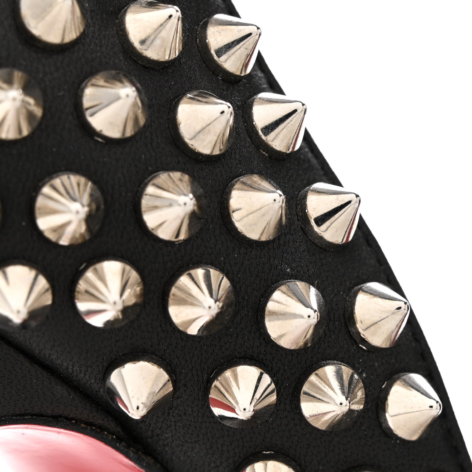 Christian Louboutin Nappa Lady Peep Spikes 150 Pumps 35 Black Silver 10 of 11