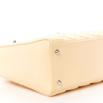 Christian Dior Patent Cannage Medium Lady Dior Yellow 9 of 12