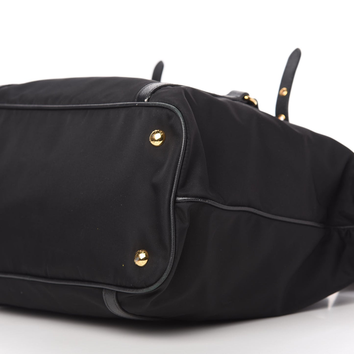Saffiano Tessuto Nylon Shopping Tote Black
