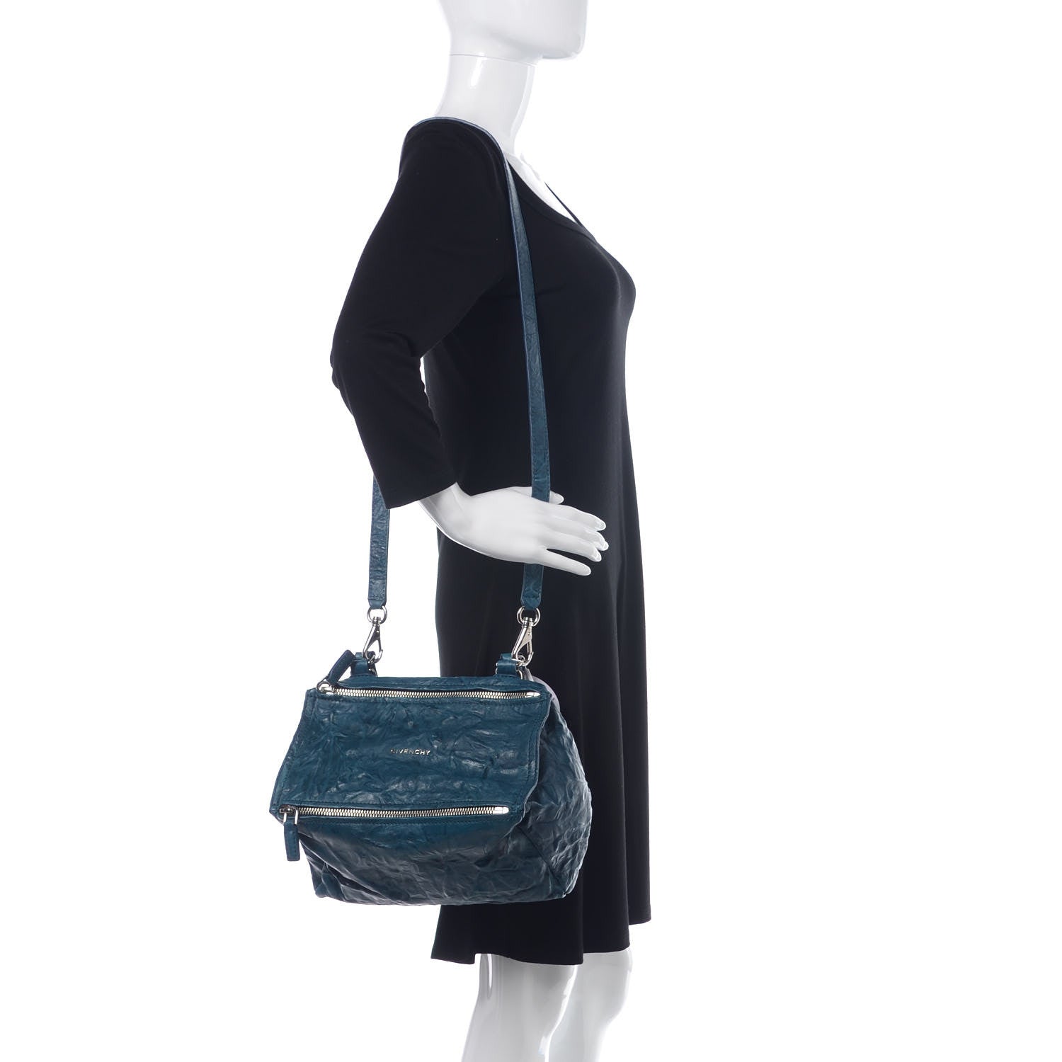 Givenchy Tumbled Sheepskin Small Pandora Mineral Blue 3 of 13