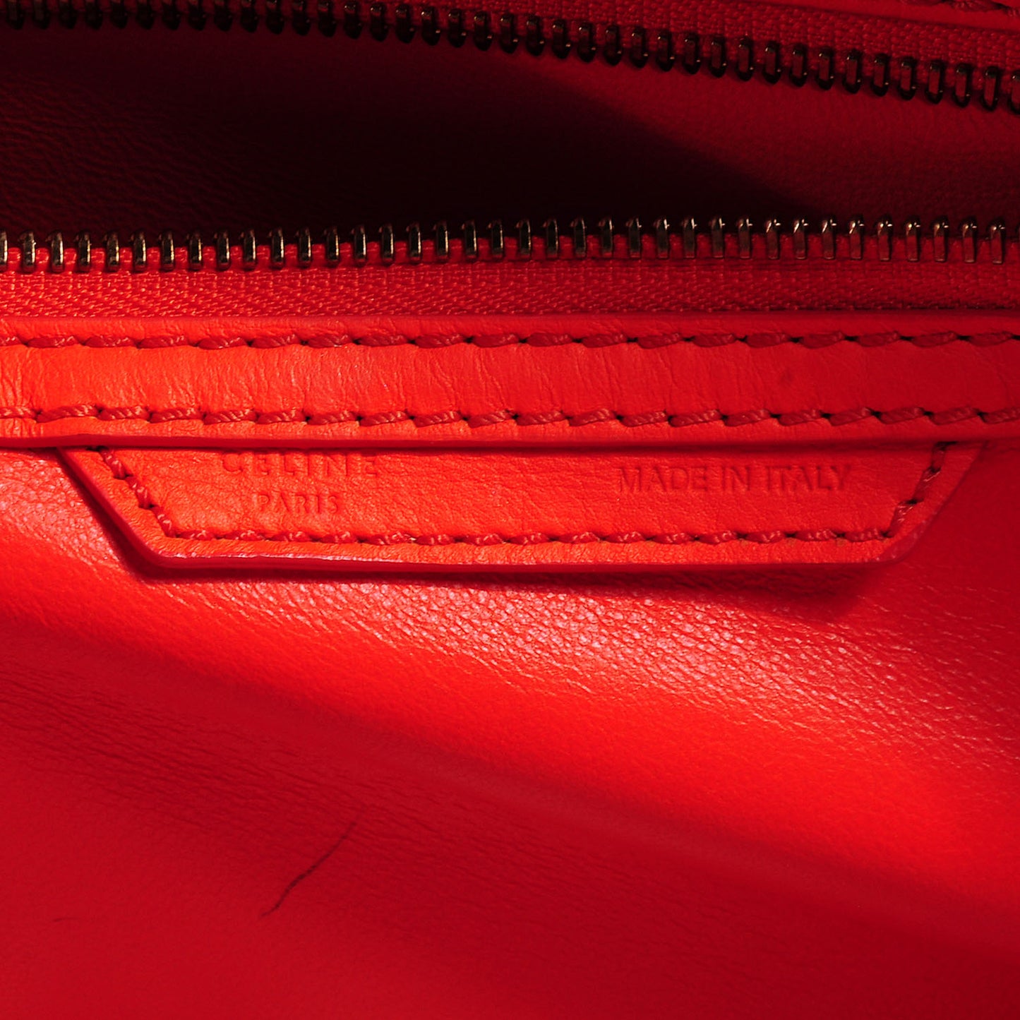 Smooth Calfskin Shoulder Luggage Fluo Orange