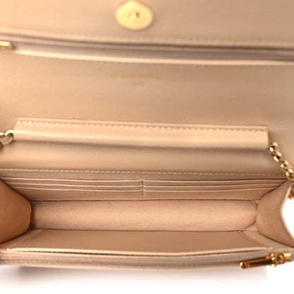 Chanel Caviar Quilted Wallet on Chain WOC Beige Clair 5 of 9