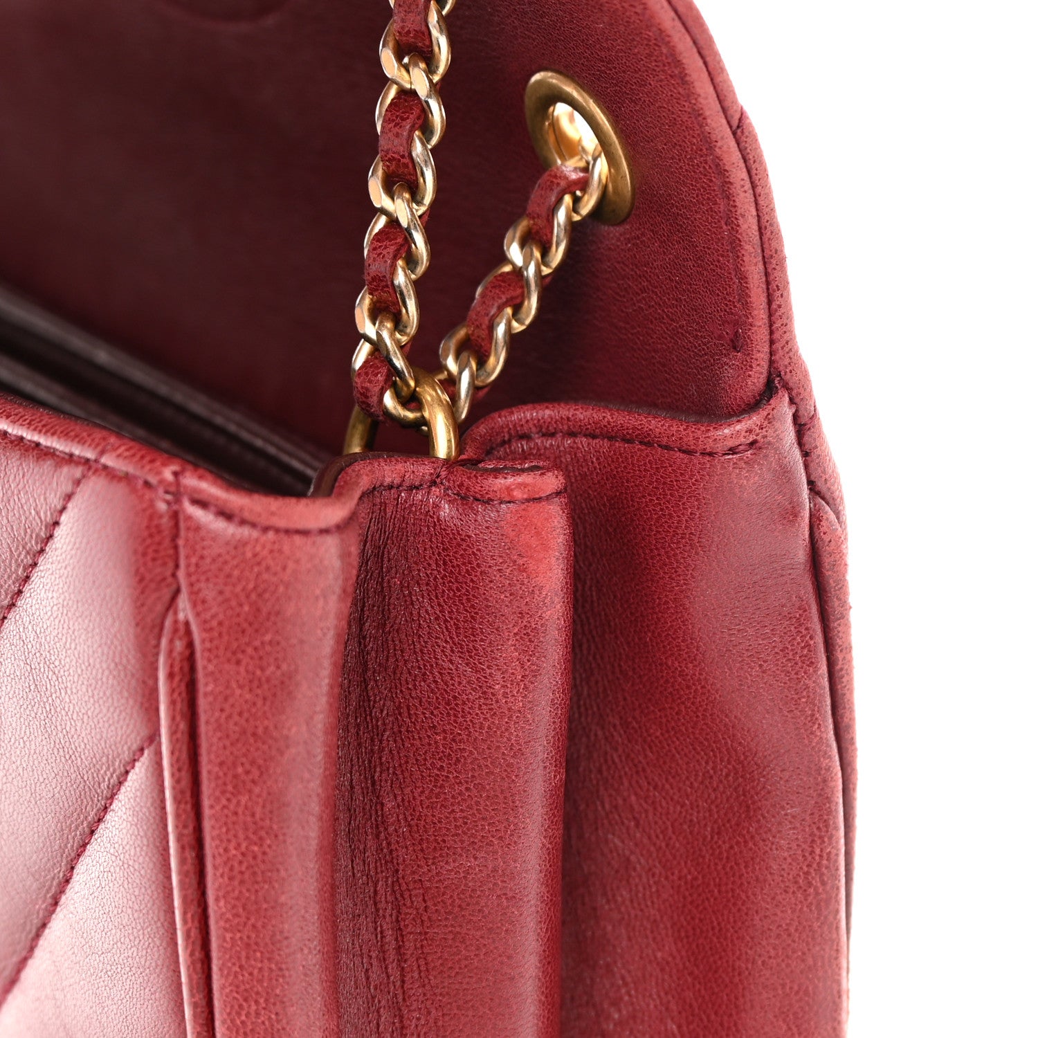 Chanel Lambskin Quilted Jumbo Coco Vintage Flap Burgundy 18 of 22