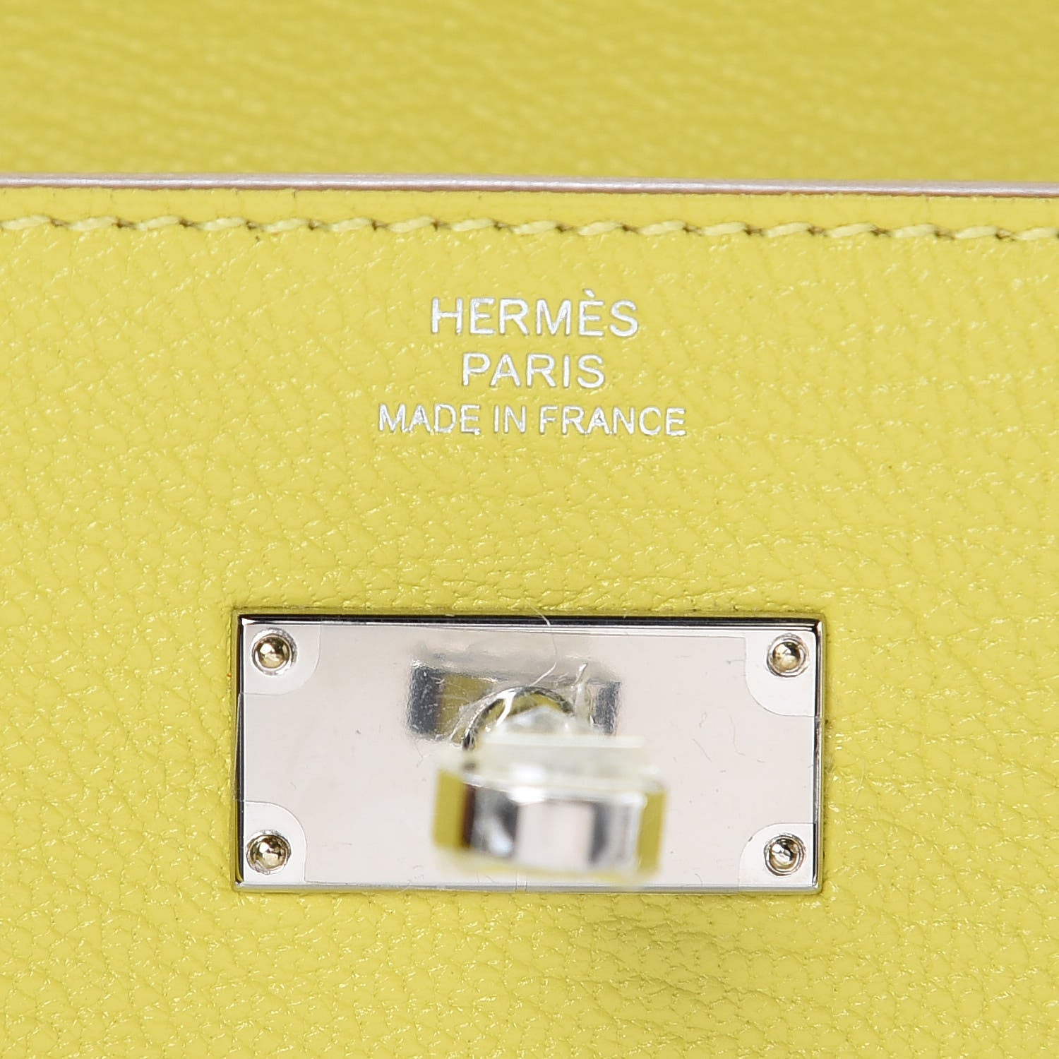 Hermes Chevre Mysore Kelly Longue Wallet Lime 11 of 16