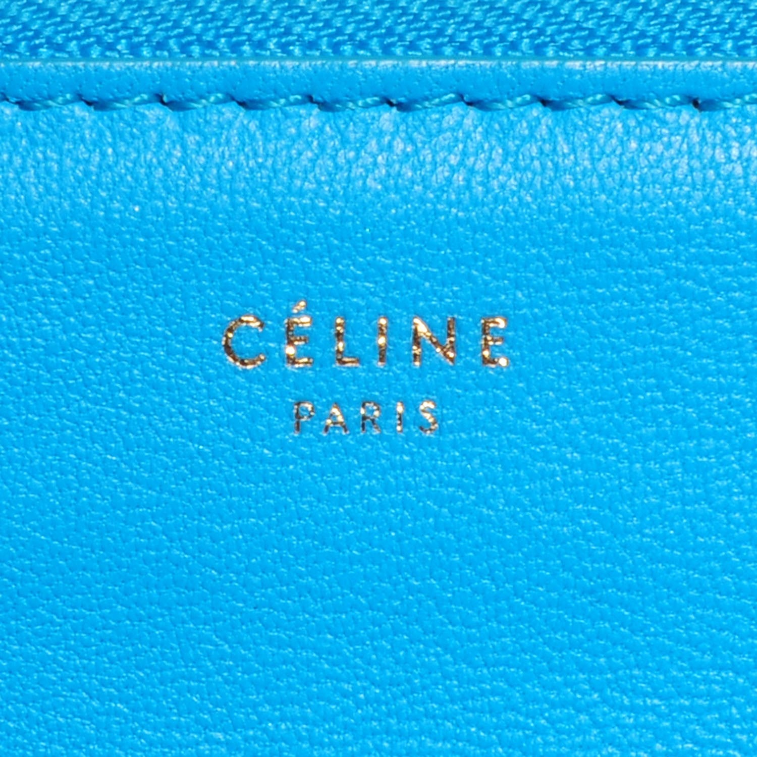 Celine Lambskin Large Trio Crossbody Bag Turquoise 6 of 8