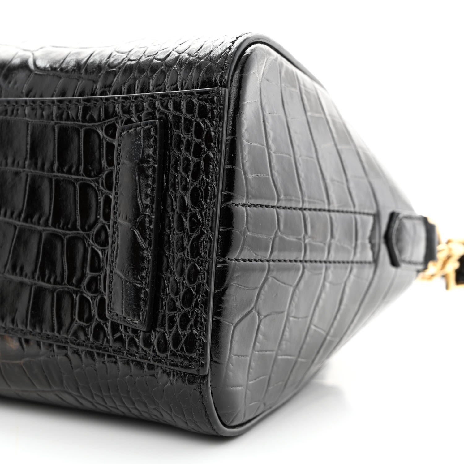 Givenchy Calfskin Crocodile Embossed Mini Antigona Black 10 of 12