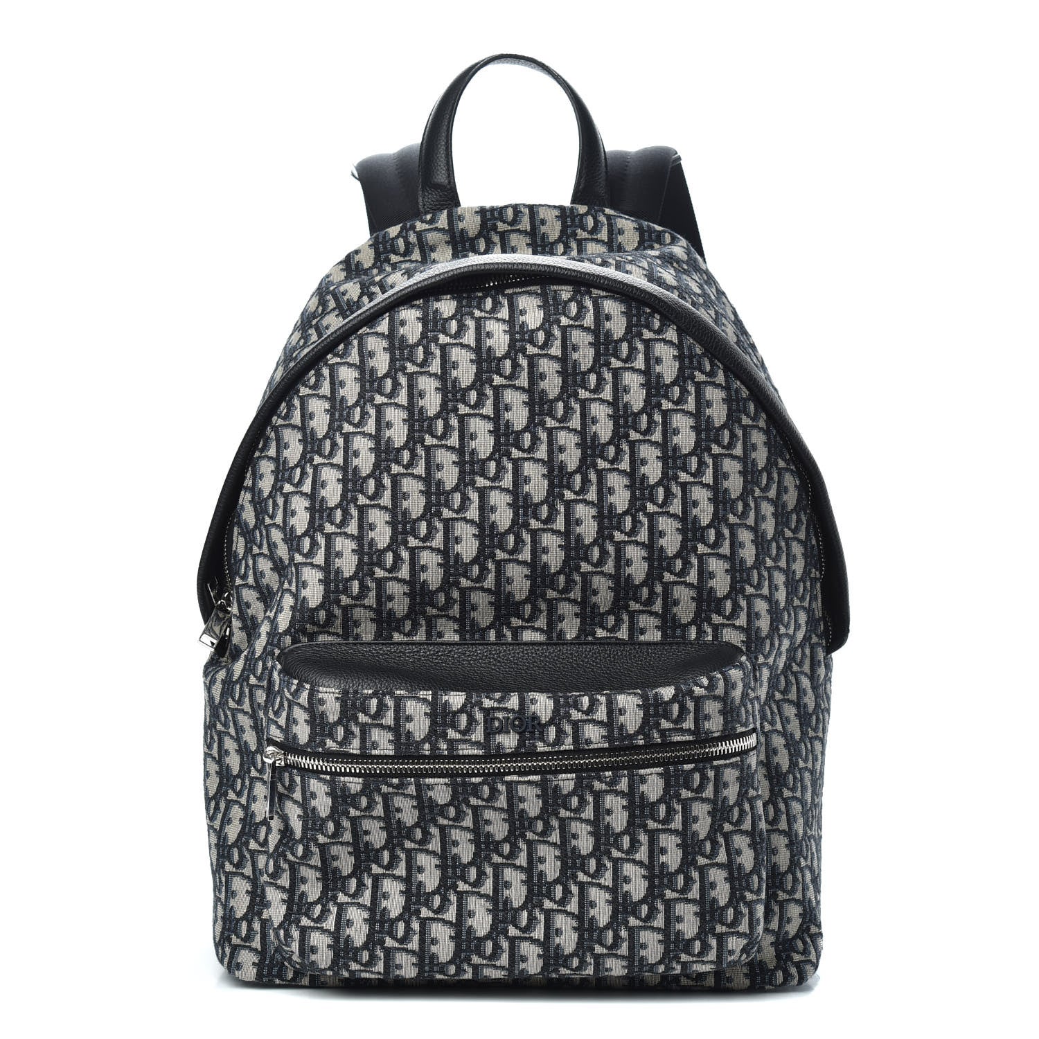 Christian Dior Oblique Calfskin Rider Backpack Beige Black 1 of 8
