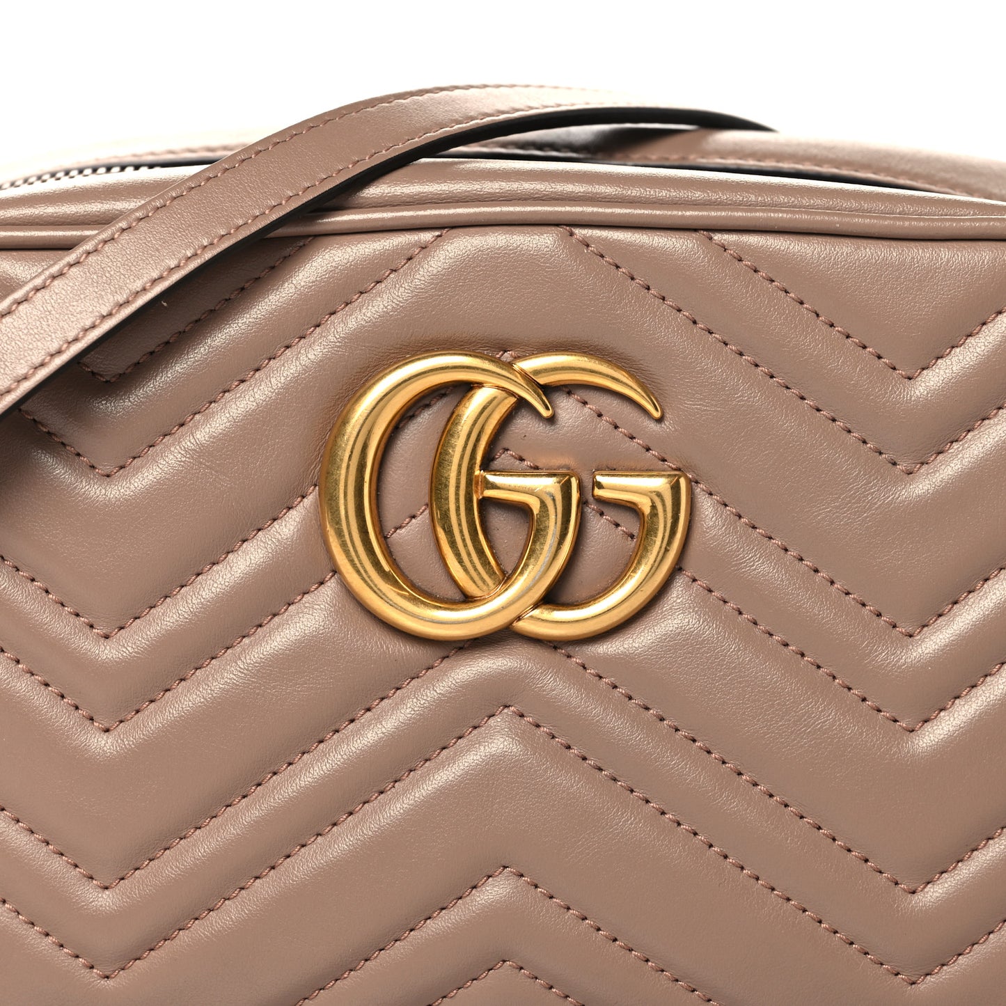 Calfskin Matelasse Small GG Marmont Chain Shoulder Bag Porcelain Rose