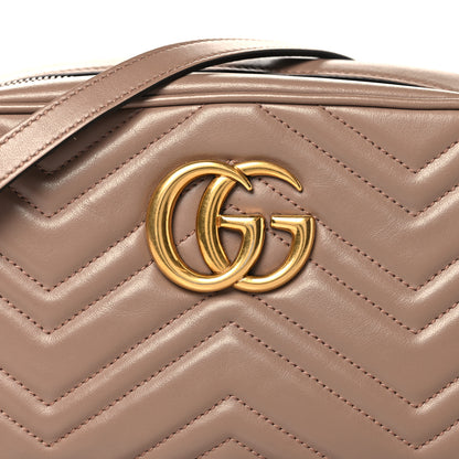Gucci Calfskin Matelasse Small GG Marmont Chain Shoulder Bag Porcelain Rose 8 of 13