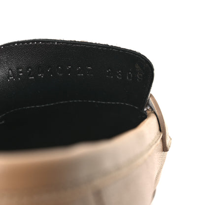 Hermes Goatskin Womens Royal Loafers 37 Beige Argile White 10 of 12
