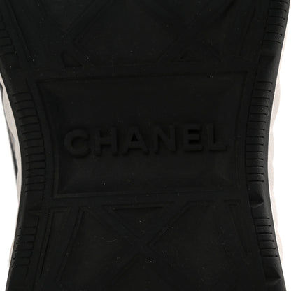 Chanel Velvet Calfskin Mixed Fibers CC Sneakers 36.5 Black 7 of 10