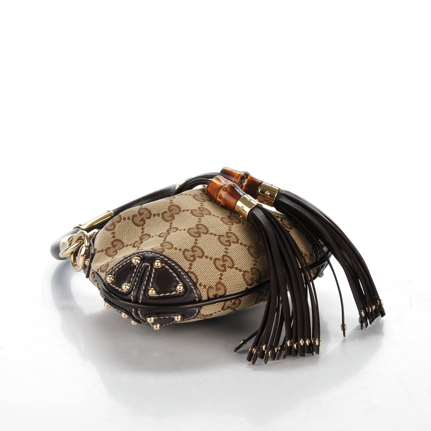 Gucci Monogram Mini Indy Top Handle Bag Dark Brown 4 of 7