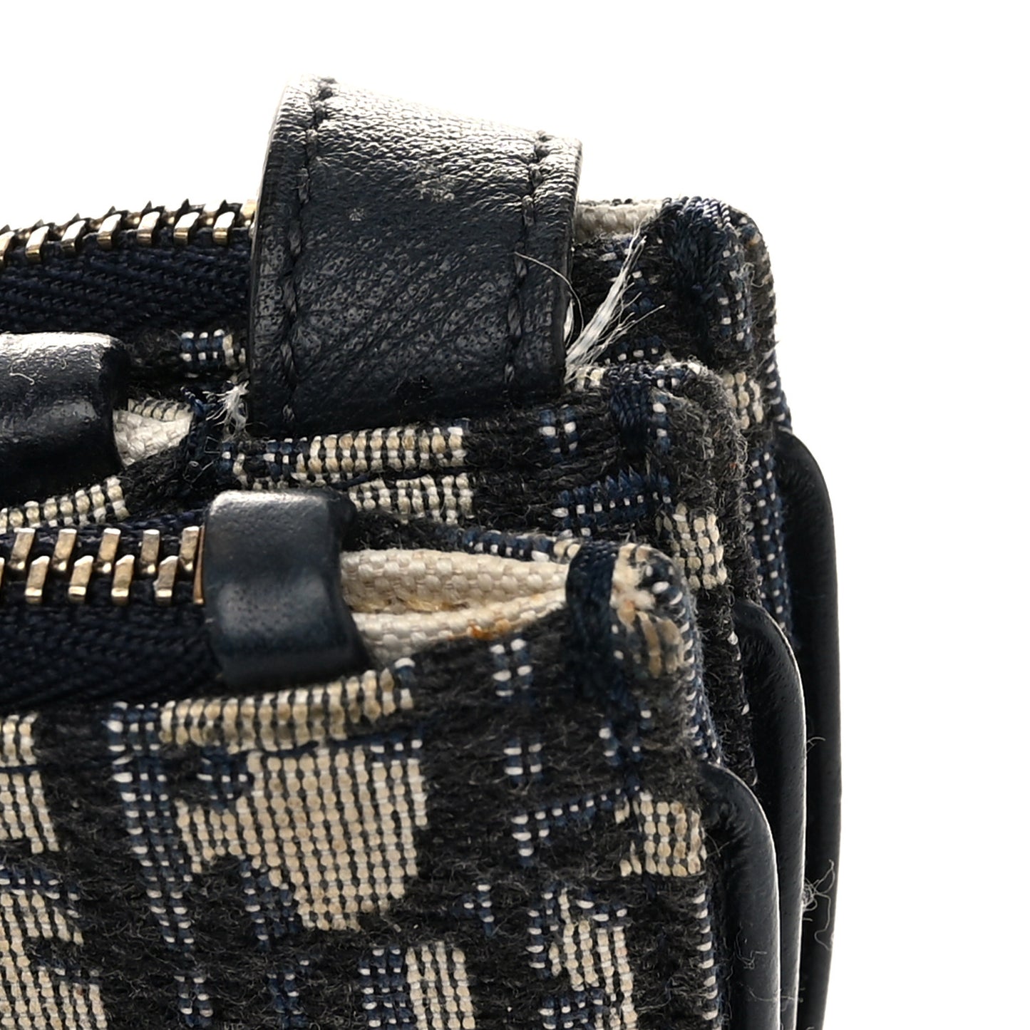 Oblique Saddle Pouch With Strap Navy Blue