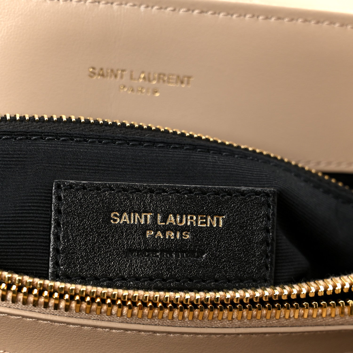 Saint Laurent Calfskin Y Quilted Monogram Medium Loulou Chain Satchel Dark Beige 7 of 11