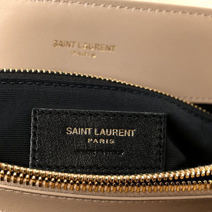 Saint Laurent Calfskin Y Quilted Monogram Medium Loulou Chain Satchel Dark Beige 7 of 11